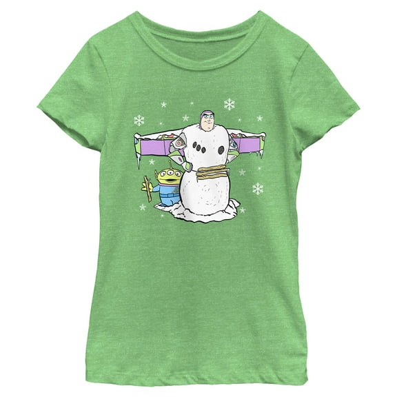 Girls Toy Story Alien and Buzz Snowman T Shirt