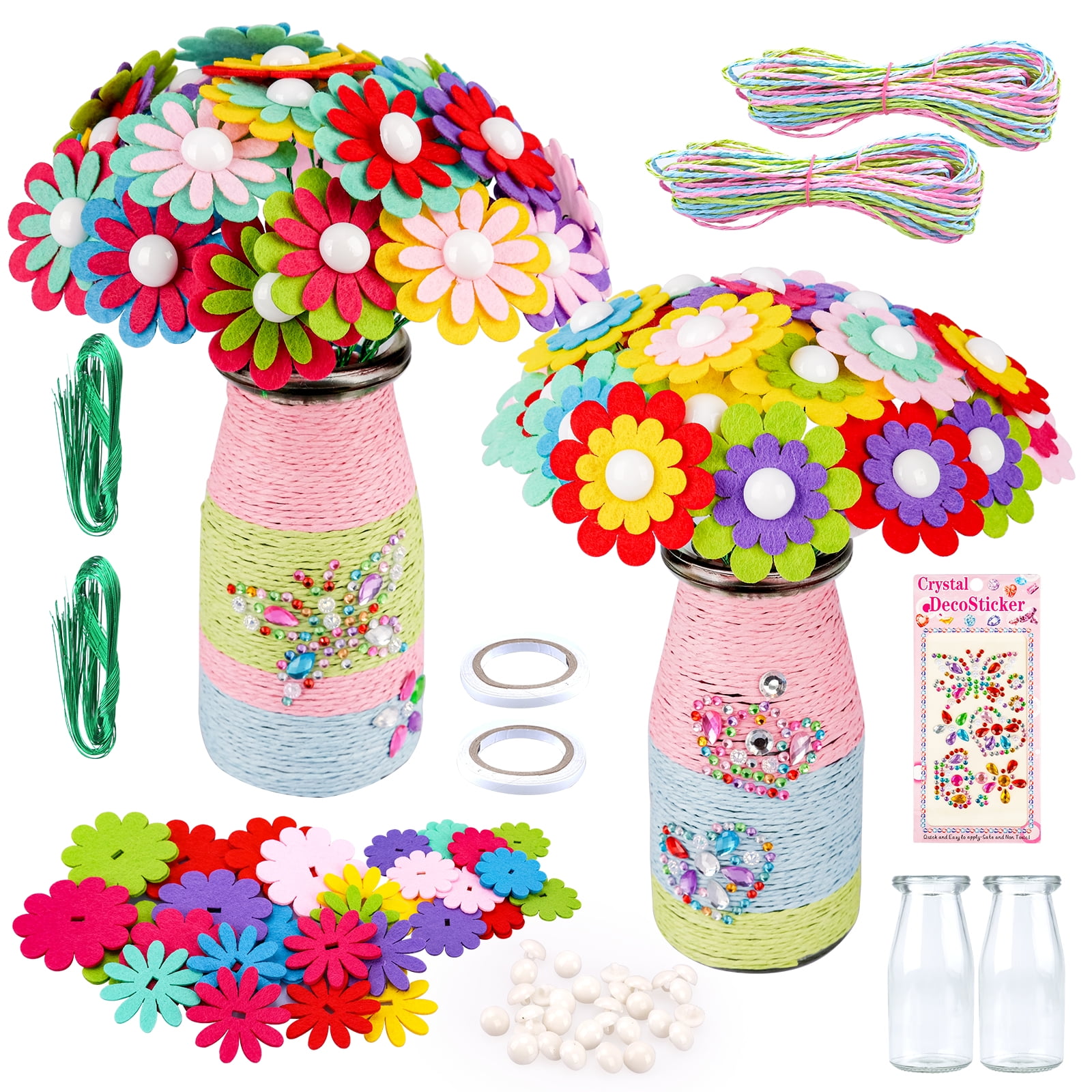 Kids Crafts Gifts for Girls Boys Age 5-12, Arts and Crafts Sets Presents 7 8 9 10 11 Kids Girls DIY Flowers Crafts Kits Toys Gifts for Kids Age 5-12