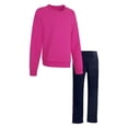 thumbnail image 1 of Girls Tracksuit, Amaranth top with Navy Joggers for Girls Pack of 1, 1 of 1