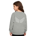 thumbnail image 1 of Girls Tracksuit Pullover Hoodie Sparkly Wing Design Kids Casual Outfit Printed Crewneck Sweatshirt Clothes, 1 of 3