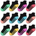 thumbnail image 1 of Girls Trainer Socks 12 Pairs Sports Ankle Kids Socks White Black Athletic Running School Socks Toddler Soft Socks for 1-14 Years Children, 1 of 5