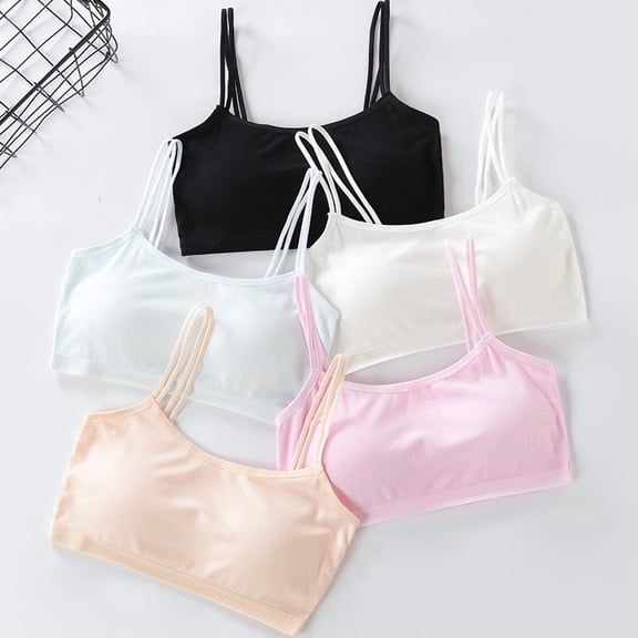 Girls Training Bra Teen Cotton Developed Kids Sports No Wire Bra for Girls
