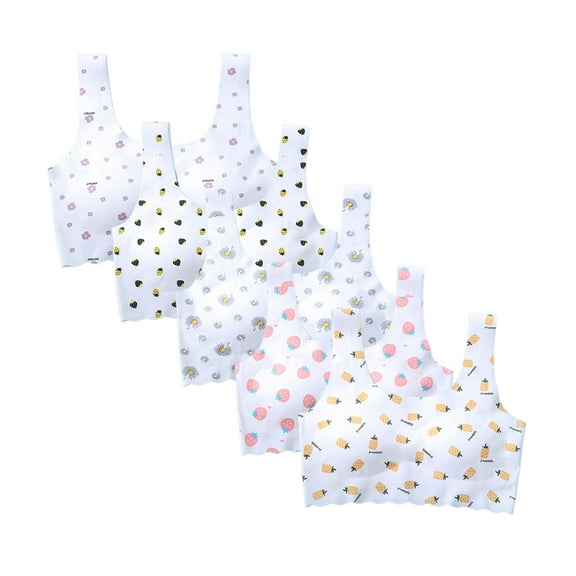 Girls Training Bra Teen Cotton Developed Molded Microfiber No Wire Tween Bra Teens 10-16 Years