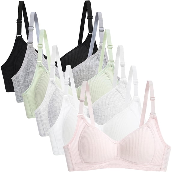 Girls Training Bra Teen Kids Sports Thin Cotton Breathable No Wire Under Outfit BraAdjustable A-Cup