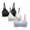 thumbnail image 1 of Girls' Training Bras Kids Sports Thin Cotton Breathable Adjustable Straps Bra Padded No Wire A-Cup, 1 of 5