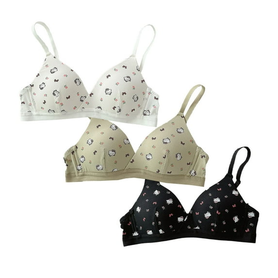 Girls Training Bra Teen Kids Sports Developed Training Bra Solid Adjustable Straps No Wire A-Cup