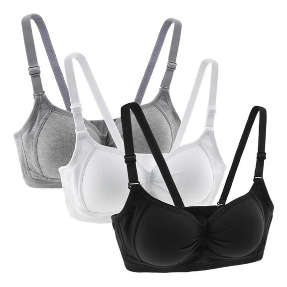 Girls Training Bra Teen Lightly PaddedCotton Developed No Wire Teen Girls BrasAdjustable A-Cup