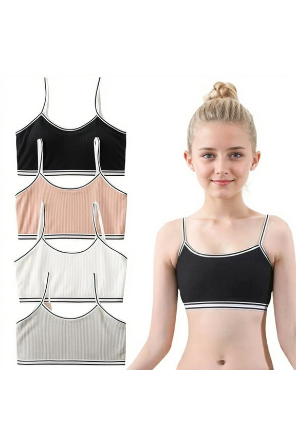 Girls Training Bra Teen Molded Microfiber Developed Training No Wire Bra Cotton Teens 10-16 Years