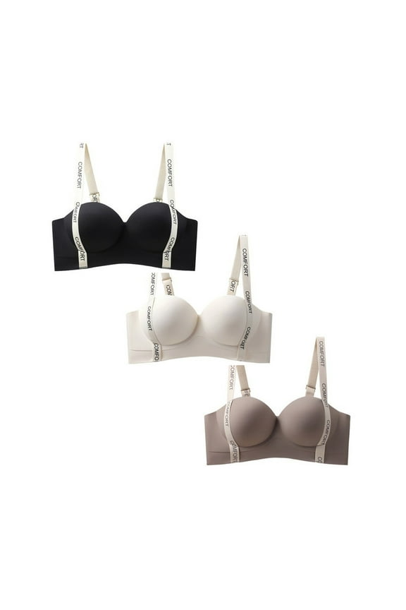 Girls Training Bra Teen Molded Microfiber Thin Cotton Breathable Push Up Bra Adjustable Straps No Wire A-Cup