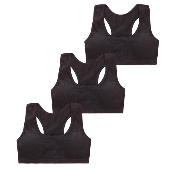 Girls Training Bra Teen Thin Cotton Breathable Kids Sports No Wire Soft PaddedBras