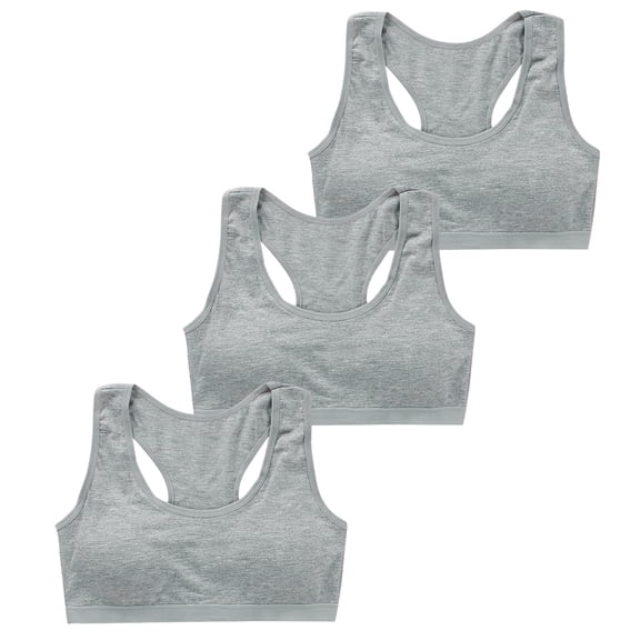 Girls Training Bra Teen Thin Cotton Breathable Kids Sports No Wire Soft PaddedBras
