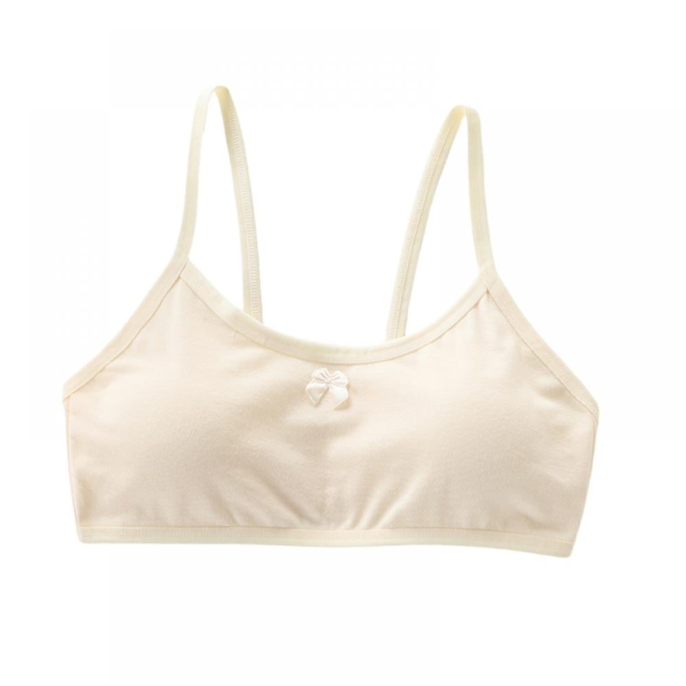 Girls Training Bra with Removable Padded for 7 10 12 14 Years Old Mini A Cup Pad Wireless Bras for Girls Comfort Seamless