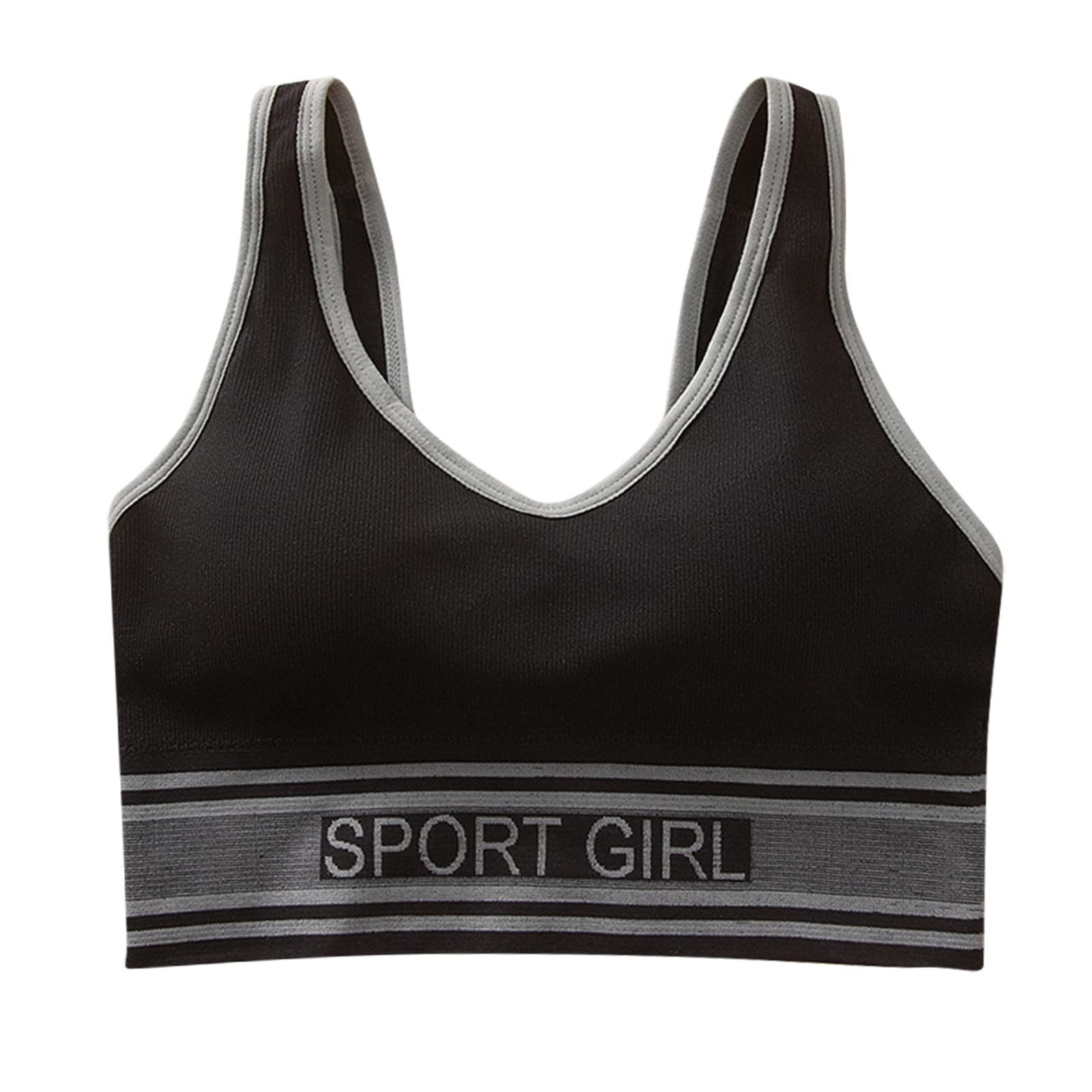 Girls Training Bras 10-12 Years Old, 1 Bra For Women Girls V Neck Cami Vest  Padded Seamless Bralette Straps Sleeping Bras Push Up Tank Tops Underwear