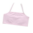 thumbnail image 1 of Girls Training Bras 10-12 Years Old Sport Bra Spaghetti Straps Soft Seamless Wireless Underwear Camisole Crop Tops Kids Cotton Bralettes Pink 8-12 Years, 1 of 6