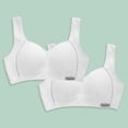 thumbnail image 1 of Girls Training Bras 2 Pack Girls Everyday Bras Student Solid Color Comfortable Breathable Wireless Bralette with Chest Pad Training Sports Bra White 13Y, 1 of 6