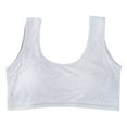 thumbnail image 1 of Girls Training Bras Ages 12 Racerback Seamless Wireless Sport Bra Soft and Breathable Cotton Undies Clothes Solid Color Big Girl's Padded Bralette Grey 10-12 Years, 1 of 5