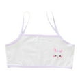 thumbnail image 1 of Girls Training Bras Ages 8-12 Seamless Spaghetti Straps Sport Bra Soft Comfortable Underwear Camisole Cute Cartoon Print Teen Girl's Bralettes Light Purple 9-13 Years, 1 of 6