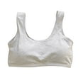 thumbnail image 1 of Girls Training Bras Comfort Padded Bralette Junior Tween Girl Everyday T-Shirt Bra Comfy Solid Underwear, Gray, Free Size, 1 of 2