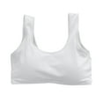 thumbnail image 1 of Girls Training Bras Comfort Padded Bralette Junior Tween Girl Everyday T-Shirt Bra Comfy Solid Underwear, White, Free Size, 1 of 2