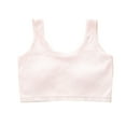 thumbnail image 1 of Girls Training Bras Cute Padded Bra Ribbed Seamless Wirefree Cotton Comfort Underwear Bralette Everyday Vest, Pink, S, 1 of 5
