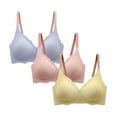 thumbnail image 1 of Girls Training Bra Teen Lightly Padded Thin Cotton Breathable Adjustable Straps Bras for Teens No Wire A-Cup, 1 of 5