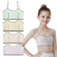 thumbnail image 1 of Girls' Training Bras Molded Microfiber Thin Cotton Breathable No Wire Soft TrainerBras Teens 10-16 Years, 1 of 5