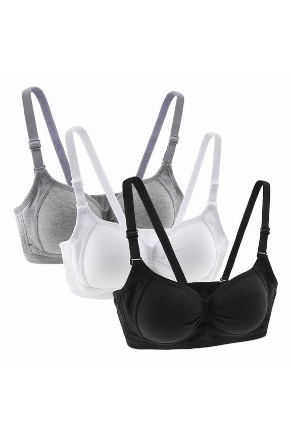 Girls' Training Bras Molded Microfiber Developed Training No Wire Little Girl BrasAdjustable A-Cup