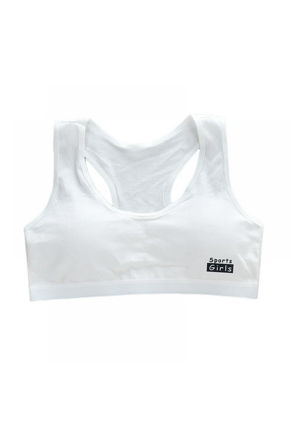 Girls Training Bras, No Underwire, Seamless Sewing; for Girls 8-12 Years Old, Small A Cup
