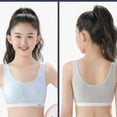 thumbnail image 1 of Girls Training Bras - Sports Bra Crew Neck Yoga Bra for Teens Comfort Dance Crop Underwear Top, 1 of 7