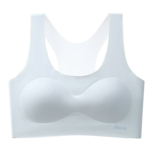 Girls' Training Bras Sports Girls' Seamless Training Bra - Cami Bralette - Cropped Undershirt Soft Comfortable Breathable Underwear Light Blue 9Y