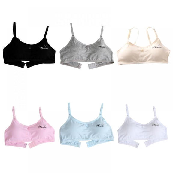 Girls' Training Bras Wireless Teen Girls Lightly Padded Bralette