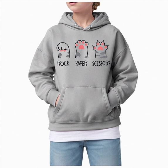 Girls Trendy Preppy Hooded Oversized Cute Sweatshirts Long Sleeve Hoodies,6-12 Months 12-24 Months 2t 3t 4t 5t 6t 7t 8t 9t Children Grey 4-5 Years