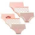 thumbnail image 1 of Girls' Triangle and Boxer Briefs, 6 Pairs of Pink Cotton Briefs for Girls Aged 2-12 Years Old, 1 of 7