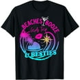 thumbnail image 1 of Girls Trip 2024 Bahamas Hawaii Beaches Booze And Besties T-Shirt, 1 of 4