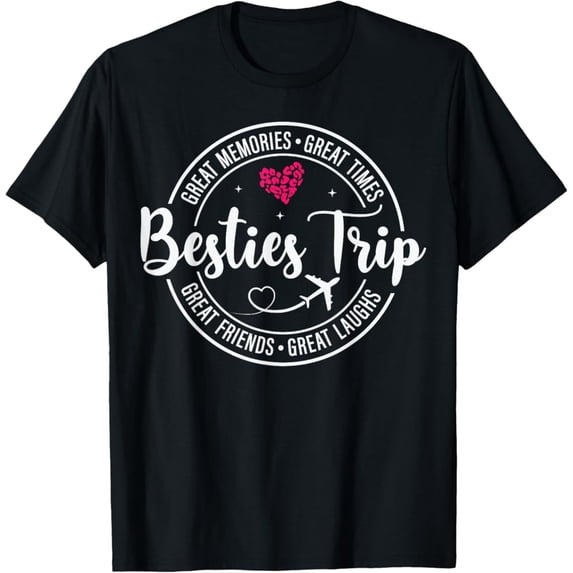 Girls Trip 2024 Besties Women Weekend Vacation T-Shirt Vintage Tee -Birthday Gifts