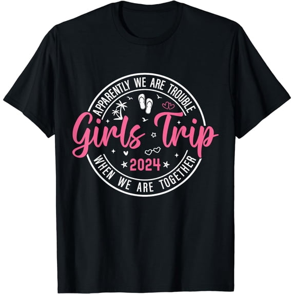Girls Trip 2024 Funny Weekend Vacation Matching Womens T-Shirt