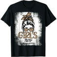 Girls Trip 2024 Messy Bun Leopard Best Friend Matching Girl Cotton T