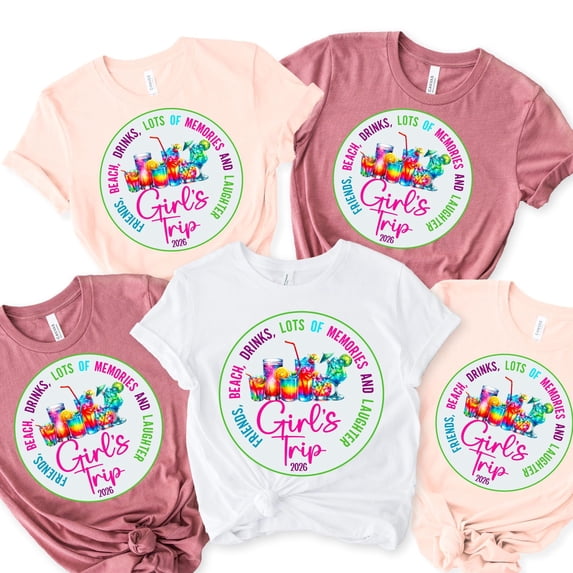 Girls Trip 2026 Shirt Summer Trip Tshirt Best Friends Trip Tee Girls Vacation Outfit Beach