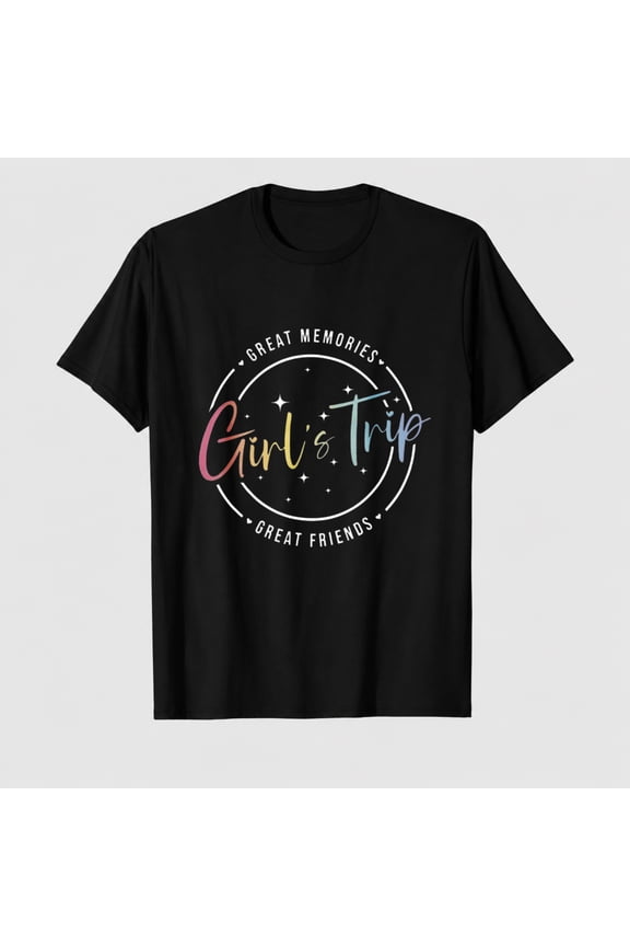Girls Trip 2026 Shirt Women: Girls Weekends Tshirt Cruise Traveler Tee Casual Beach Summer Vacation Tops