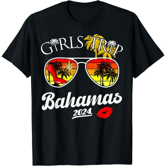 Girls Trip Bahamas 2024 Beach Womens Weekend Birthday Squad T-Shirt