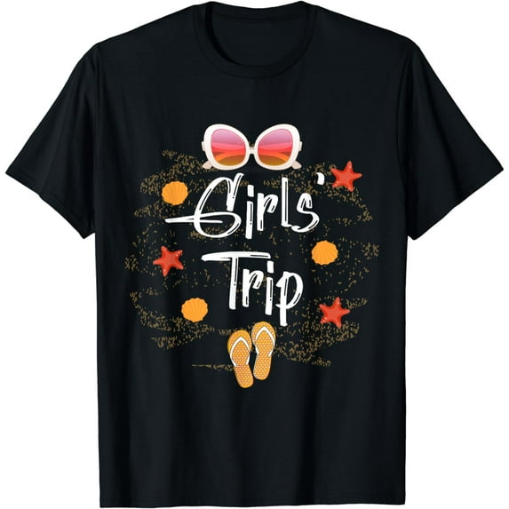 Girls' Trip Besties Girls Ladies Beach Vacay Cruise Lovers T-Shirt