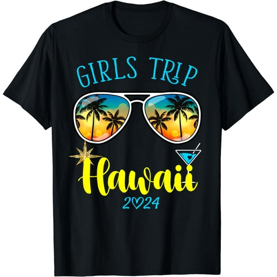 Girls Trip Hawaii 2024 Aloha Beach Vacation Birthday Squad T-Shirt
