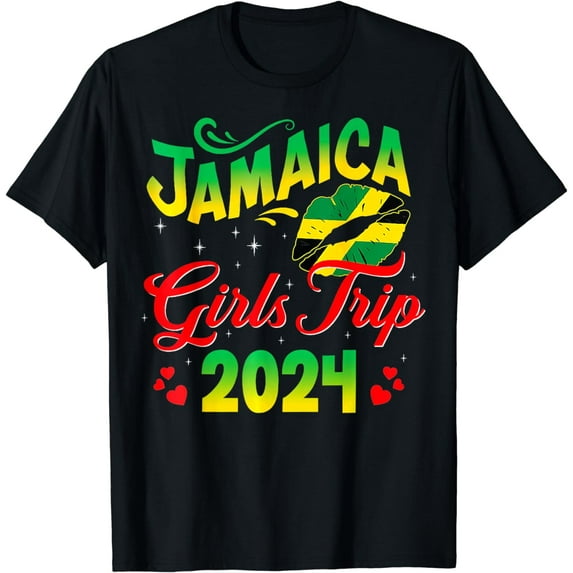 Girls Trip Jamaica 2024 Jamaican Weekend Birthday Squad T-Shirt
