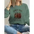 thumbnail image 1 of Girls Trip Salem Sweatshirt for Women Witches Vintage Salem Witch Shirts Time To Get Wicked Pullover, 1 of 4