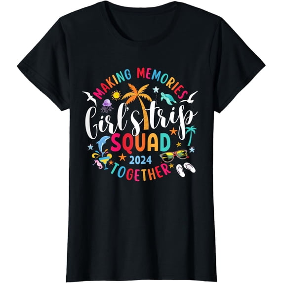 Girls Trip Squad 2024 Weekend Summer Beach Vacation 2024 T-Shirt