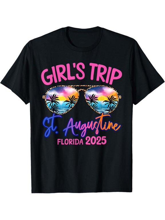 Girls Trip St. Augustine Florida 2025 Weekend Vacation Group T-Shirt Vintage Tee -Birthday Gifts, Vintage Birthday Gift