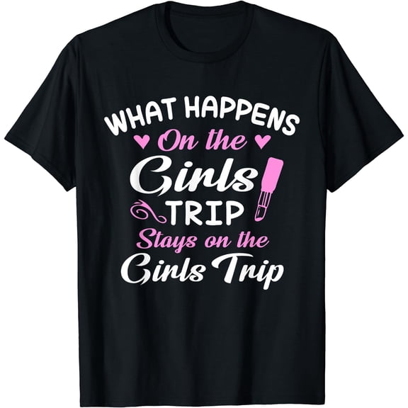 Girls Trip Vacation Gift T-Shirt Short Sleeve Casual Round Neck T-Shirt