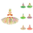 thumbnail image 1 of Girls Tropical Luau Party Dress & Tutu Set, 2 Sizes (Girls, Baby) for Beach Bonfire Dance Performance and Theme Celebration, 1 of 5