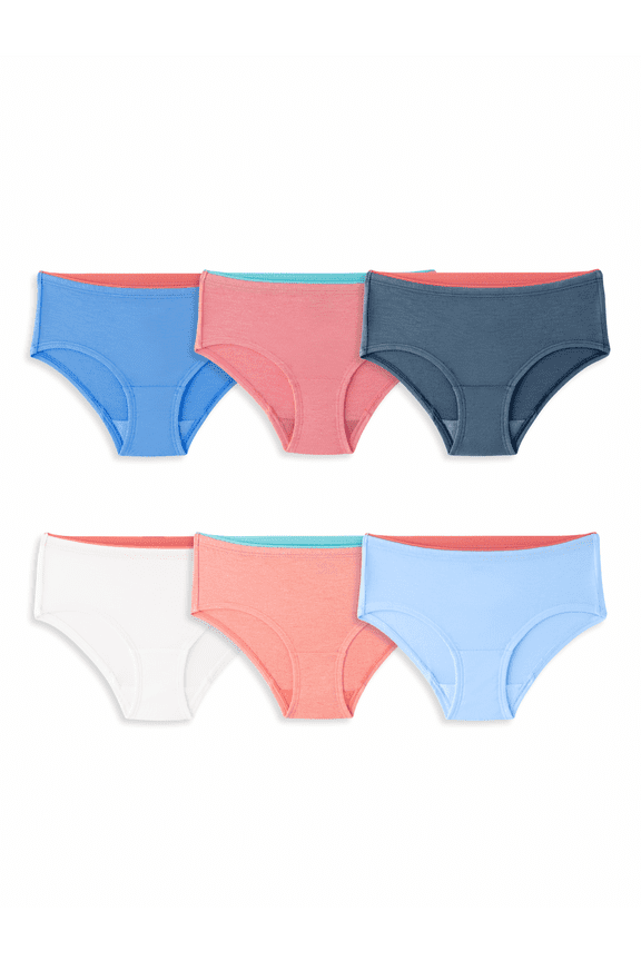 "Girls' True Comfort 360 Stretch Hipster Underwear, 6 Pack"