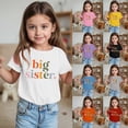 thumbnail image 1 of Girls Tshirts Big Sister Summer Sailor Collar Short Sleeve Cotton Shirt Top Girls' Tops Black 8-9 Years, 1 of 8